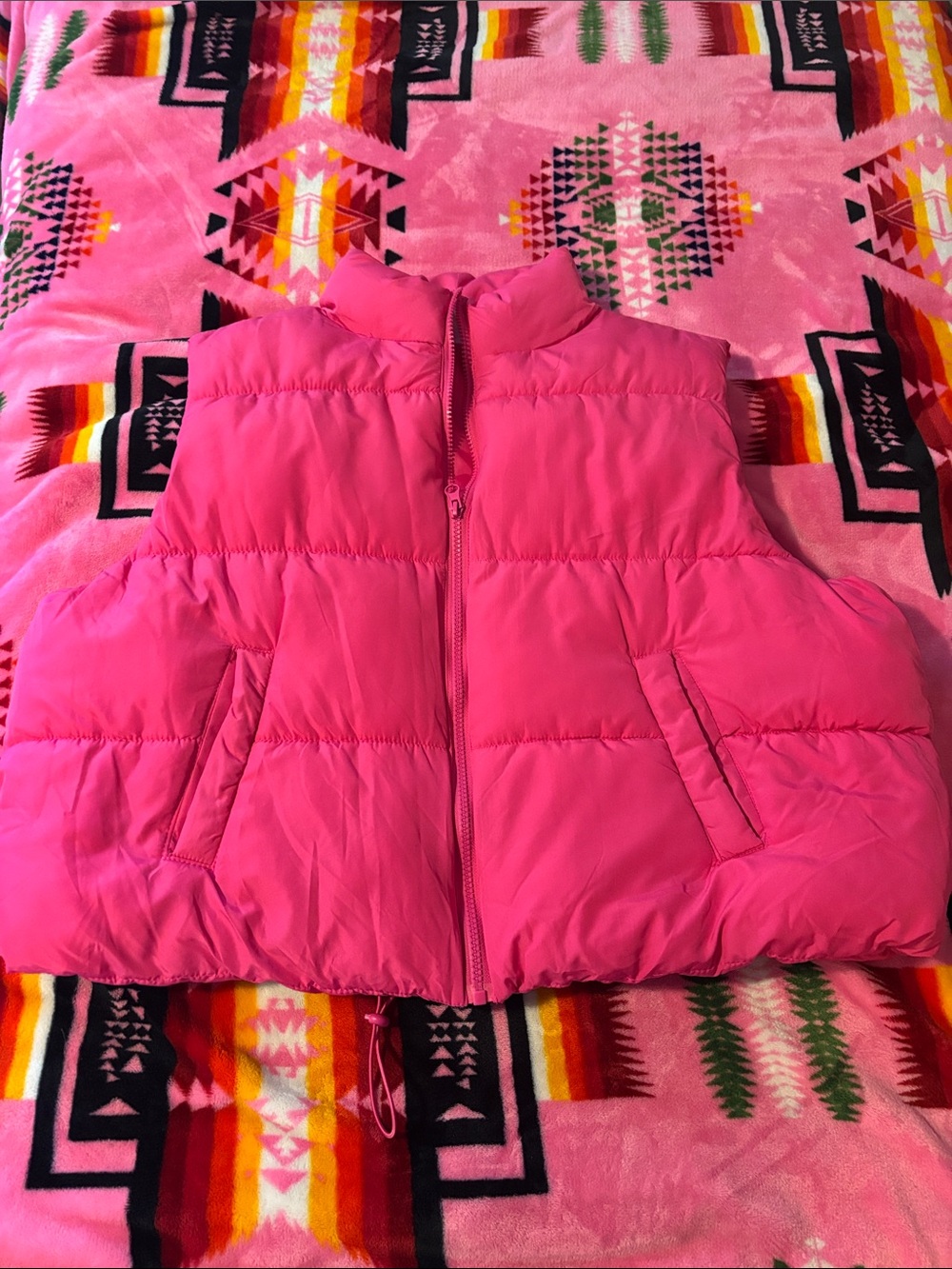 No Boundaries Hot Pink Puffer Vest